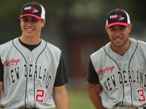 black sox outfielders ben enoka and jerome haretuku N2 black sox outfielders ben enoka and jerome haretuku N2